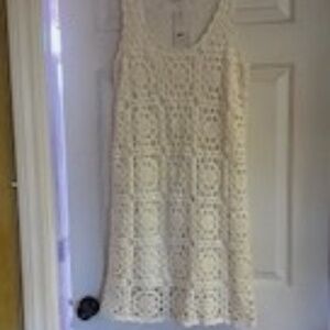 JOIE crochet cream dress medium new